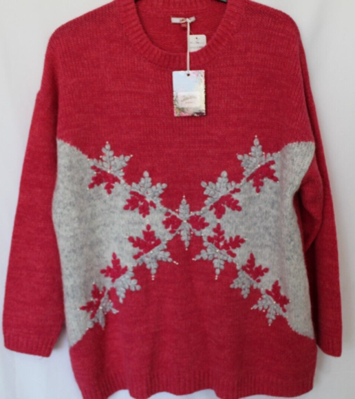 Joe Browns Sweaters - joe browns jumper women Size 20 to 22 Snowflake design winter Woolies